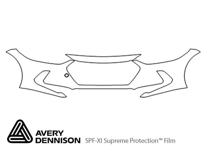 elantra Avery Dennison Clear Bra Bumper Precut PPF Diagram