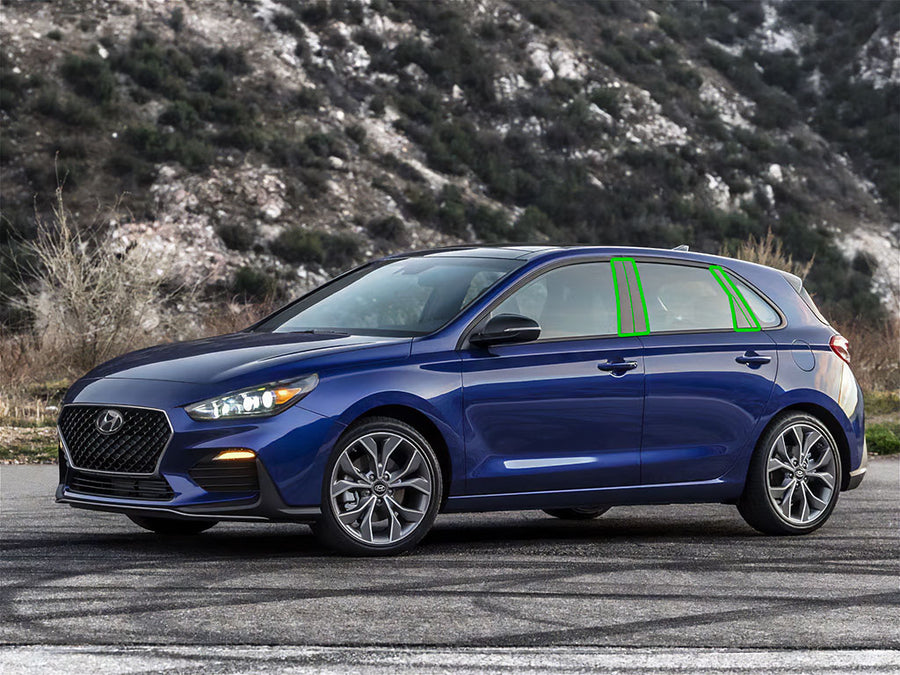 hyundai elantra 2017-2020 (sedan) Pillar Post Trim Installation Location