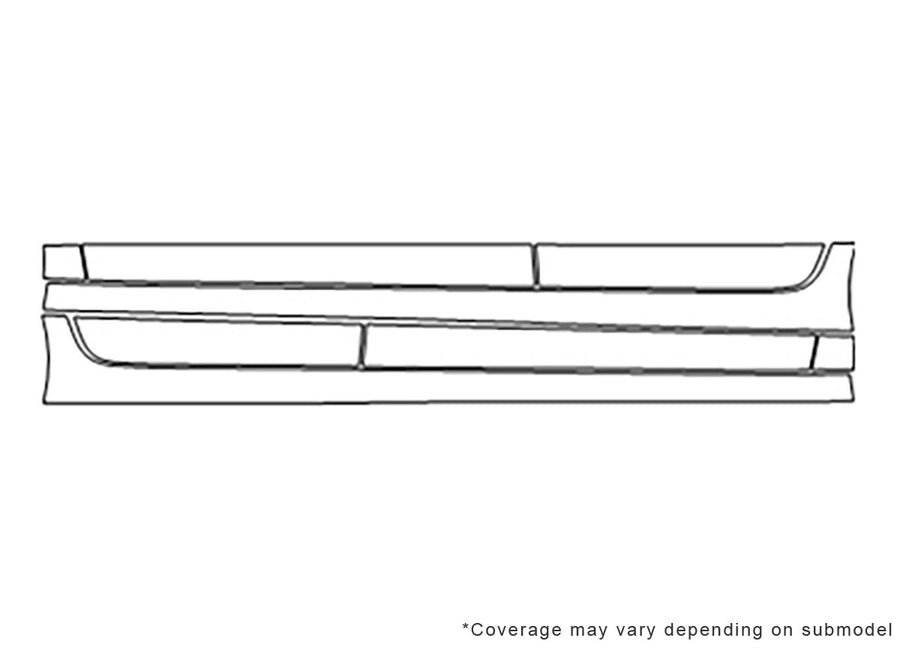elantra Avery Dennison Clear Bra Door Cup Precut PPF Diagram