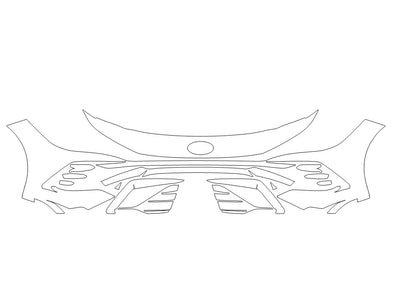 elantra 3M Clear Bra Bumper Precut PPF Diagram