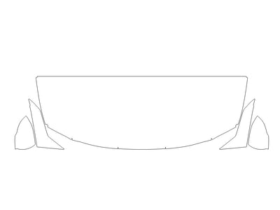 elantra Avery Dennison Clear Bra Hood Precut PPF Diagram