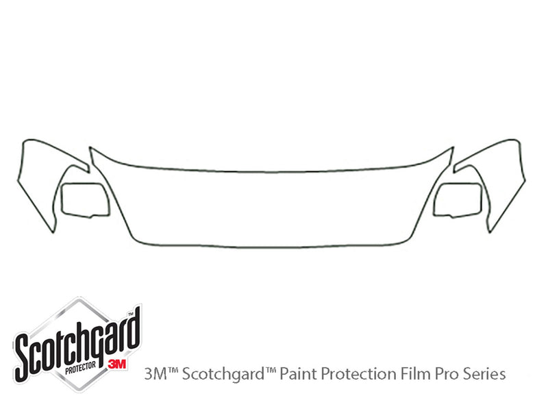 entourage 3M Clear Bra Hood Precut PPF Diagram