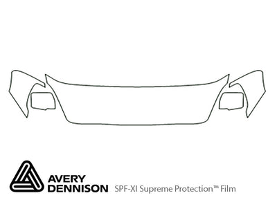 entourage Avery Dennison Clear Bra Hood Precut PPF Diagram