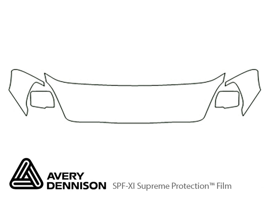 entourage Avery Dennison Clear Bra Hood Precut PPF Diagram