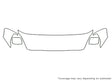 entourage Avery Dennison Clear Bra Hood Precut PPF Diagram