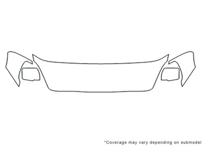 entourage Avery Dennison Clear Bra Hood Precut PPF Diagram