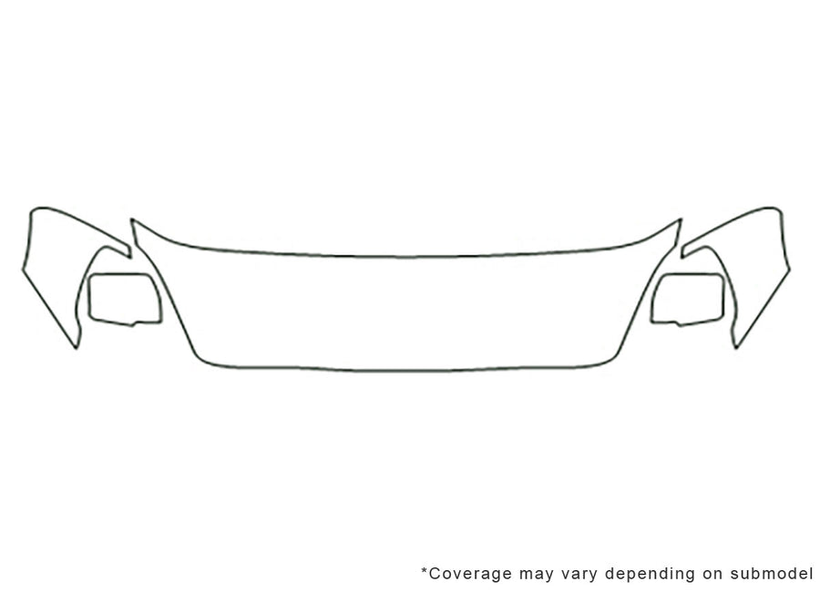 entourage Avery Dennison Clear Bra Hood Precut PPF Diagram