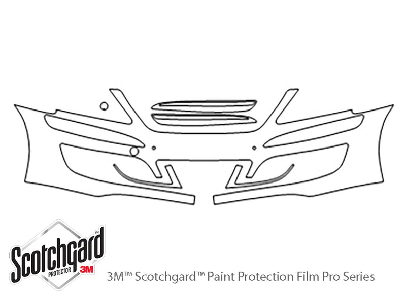 equus 3M Clear Bra Bumper Precut PPF Diagram