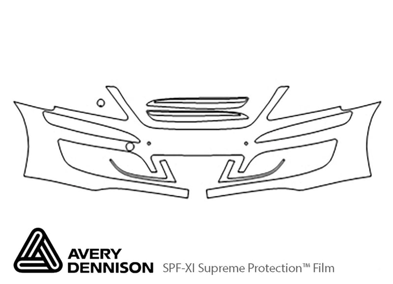 equus Avery Dennison Clear Bra Bumper Precut PPF Diagram