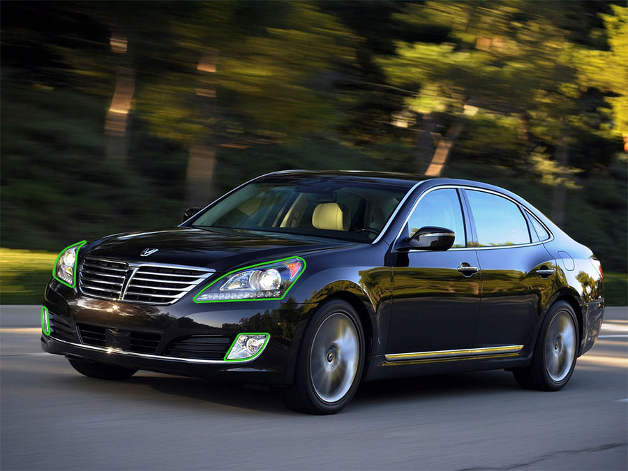 hyundai equus 2011-2016 Headlight Protection Installation Location