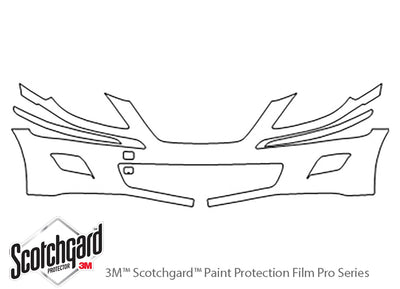 hyundai 3M Clear Bra Bumper Precut PPF Diagram
