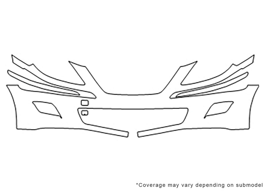 hyundai Avery Dennison Clear Bra Bumper Precut PPF Diagram