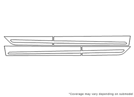 hyundai Avery Dennison Clear Bra Door Cup Precut PPF Diagram