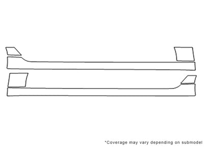 hyundai Avery Dennison Clear Bra Door Cup Precut PPF Diagram