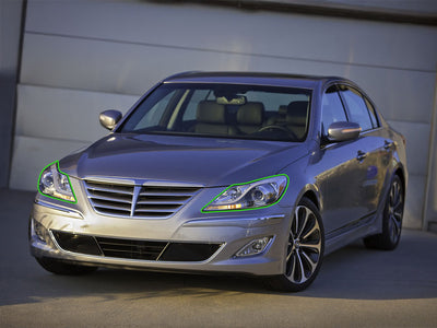 hyundai genesis 2009-2014 (sedan) Headlight Protection Installation Location