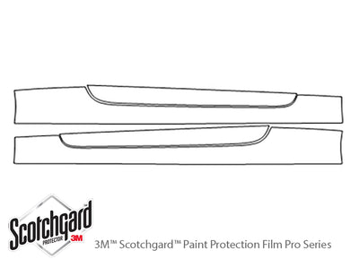 hyundai 3M Clear Bra Door Cup Precut PPF Diagram