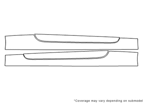 hyundai Avery Dennison Clear Bra Door Cup Precut PPF Diagram