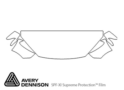 hyundai Avery Dennison Clear Bra Hood Precut PPF Diagram
