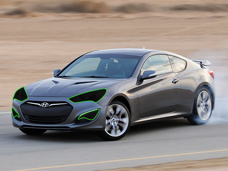hyundai genesis 2013-2016 (coupe) Headlight Tint Location