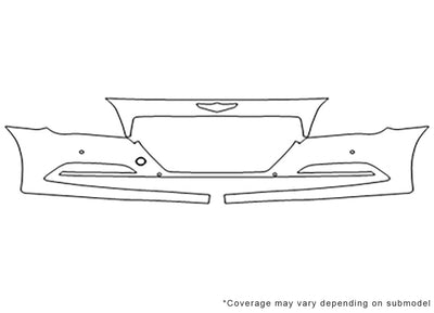 hyundai 3M Clear Bra Bumper Precut PPF Diagram