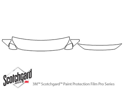 ioniq 3M Clear Bra Hood Precut PPF Diagram