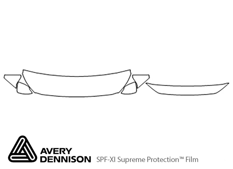 ioniq Avery Dennison Clear Bra Hood Precut PPF Diagram