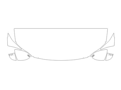 ioniq Avery Dennison Clear Bra Hood Precut PPF Diagram