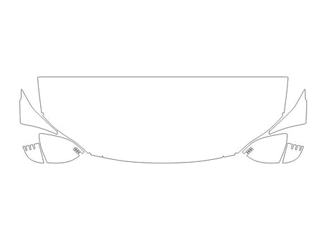 ioniq Avery Dennison Clear Bra Hood Precut PPF Diagram