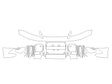 ioniq Avery Dennison Clear Bra Door Cup Precut PPF Diagram