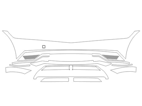 ioniq 5 3M Clear Bra Bumper Precut PPF Diagram