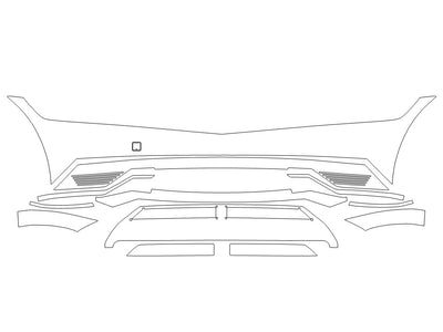 ioniq 5 Avery Dennison Clear Bra Bumper Precut PPF Diagram