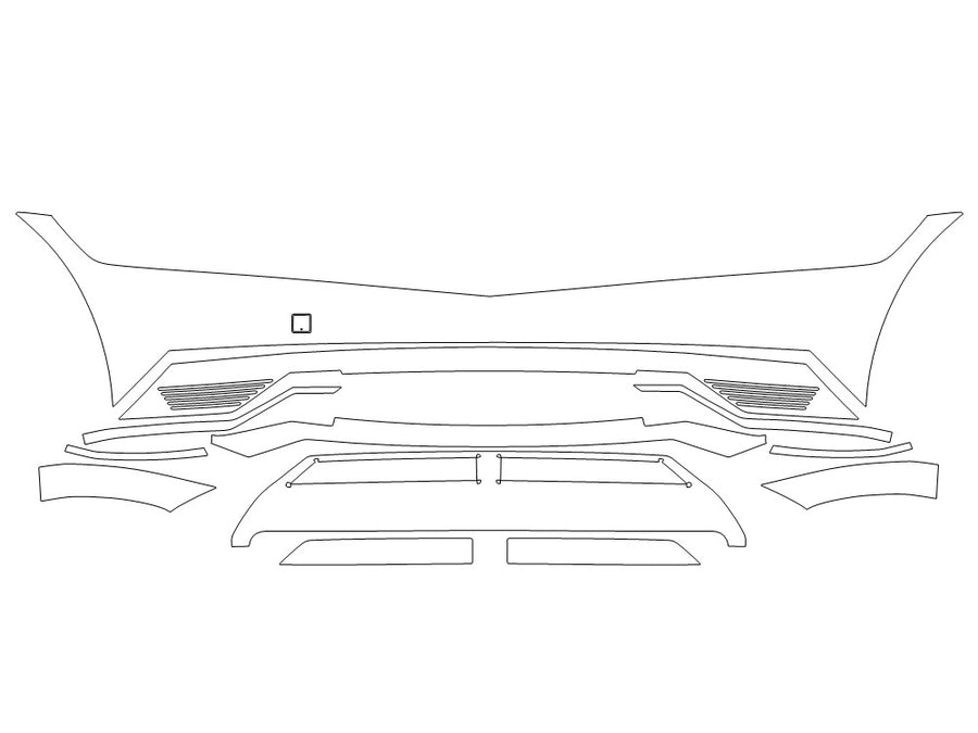 ioniq 5 Avery Dennison Clear Bra Bumper Precut PPF Diagram