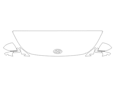 ioniq 5 Avery Dennison Clear Bra Hood Precut PPF Diagram