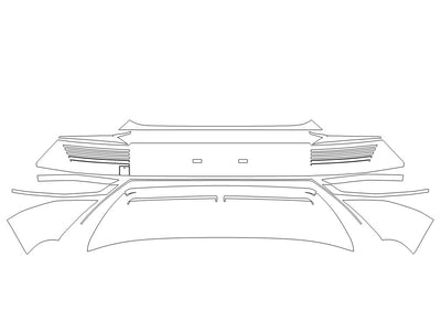 ioniq 5 Avery Dennison Clear Bra Door Cup Precut PPF Diagram