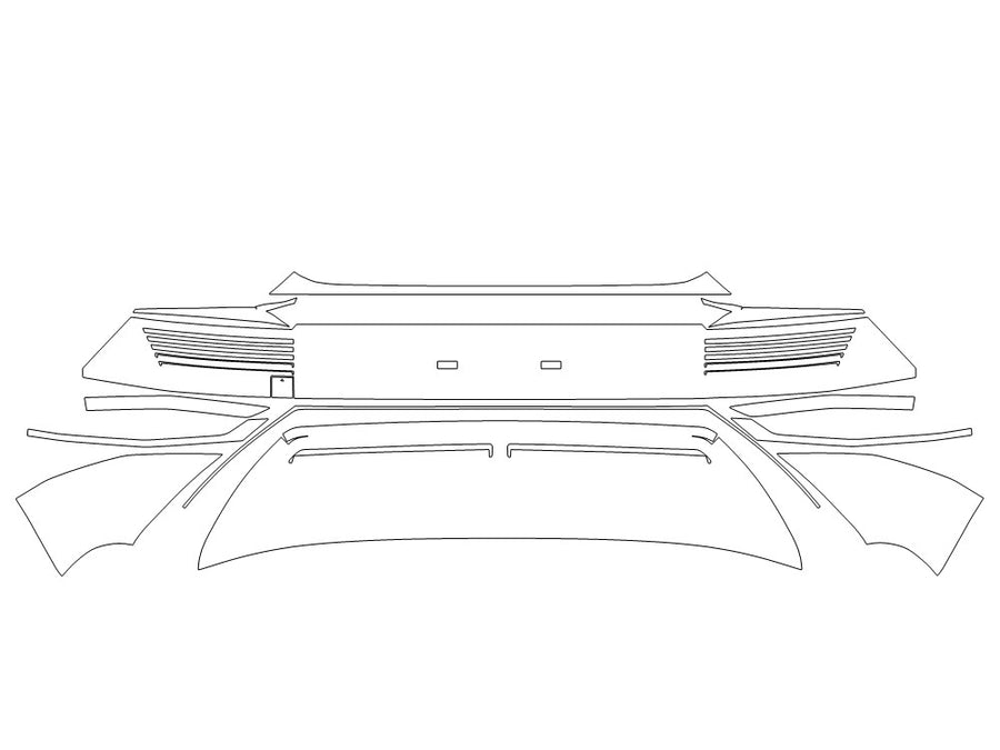 ioniq 5 Avery Dennison Clear Bra Door Cup Precut PPF Diagram
