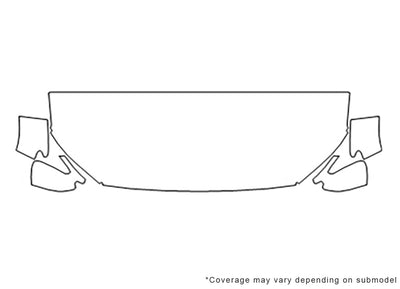 kona Avery Dennison Clear Bra Hood Precut PPF Diagram
