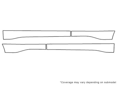 kona 3M Clear Bra Door Cup Precut PPF Diagram