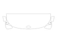 kona 3M Clear Bra Hood Precut PPF Diagram