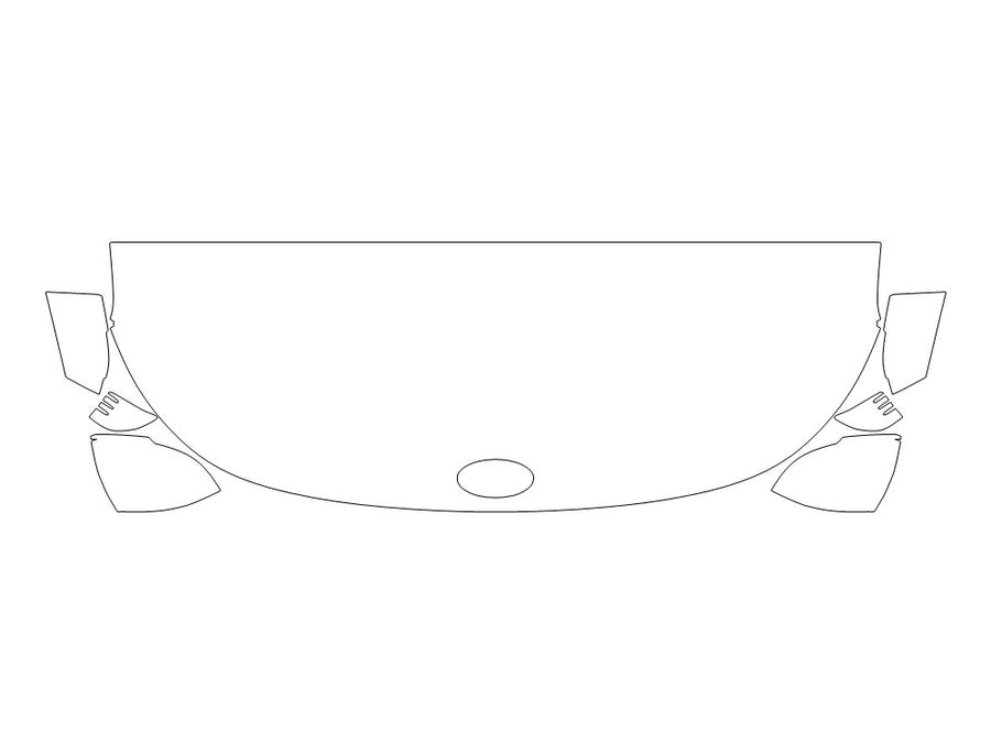 kona 3M Clear Bra Hood Precut PPF Diagram