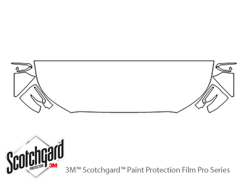 palisade 3M Clear Bra Hood Precut PPF Diagram