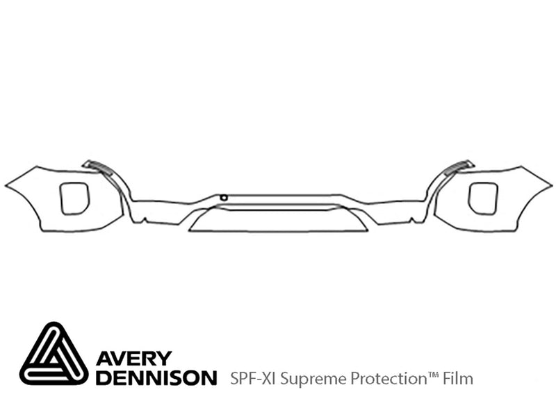 palisade Avery Dennison Clear Bra Bumper Precut PPF Diagram