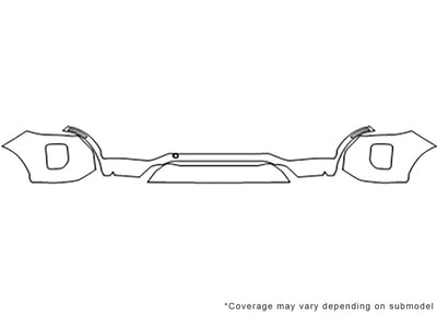 palisade 3M Clear Bra Bumper Precut PPF Diagram