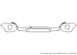 palisade Avery Dennison Clear Bra Bumper Precut PPF Diagram