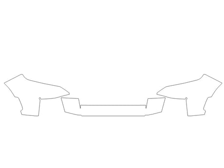 santa cruz 3M Clear Bra Bumper Precut PPF Diagram