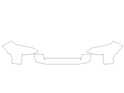 santa cruz Avery Dennison Clear Bra Bumper Precut PPF Diagram