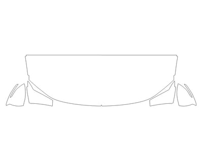 santa cruz 3M Clear Bra Hood Precut PPF Diagram
