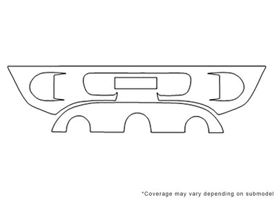 santa fe Avery Dennison Clear Bra Bumper Precut PPF Diagram