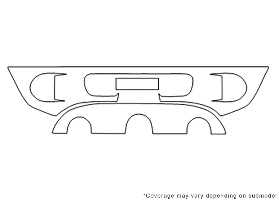 santa fe Avery Dennison Clear Bra Bumper Precut PPF Diagram