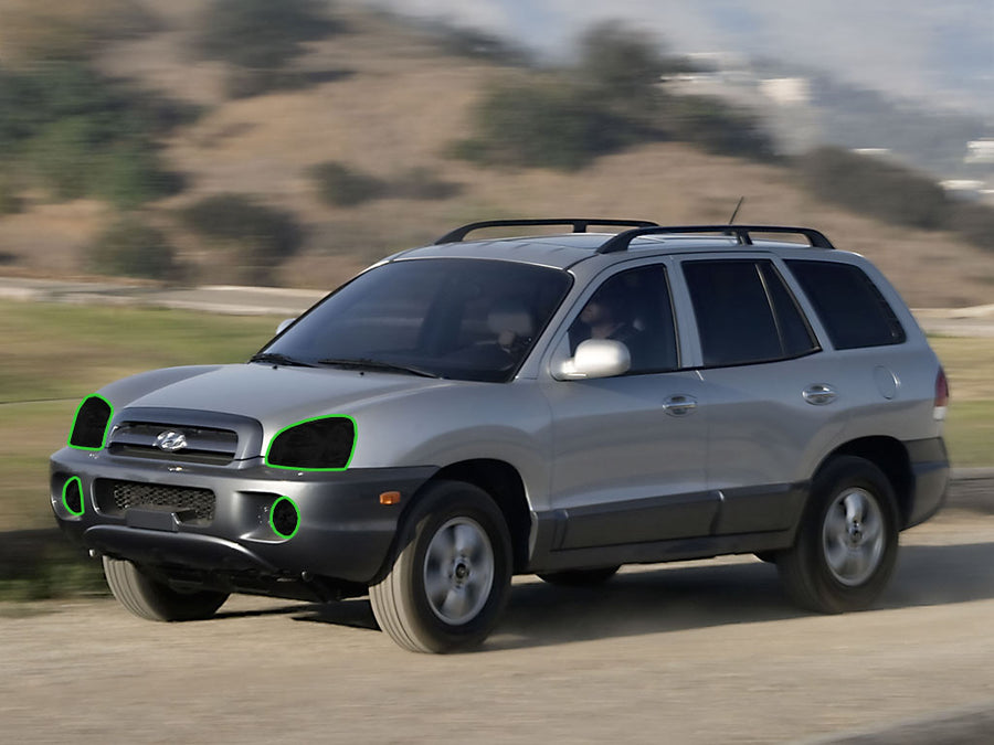 hyundai santa fe 2001-2006 Headlight Tint Location
