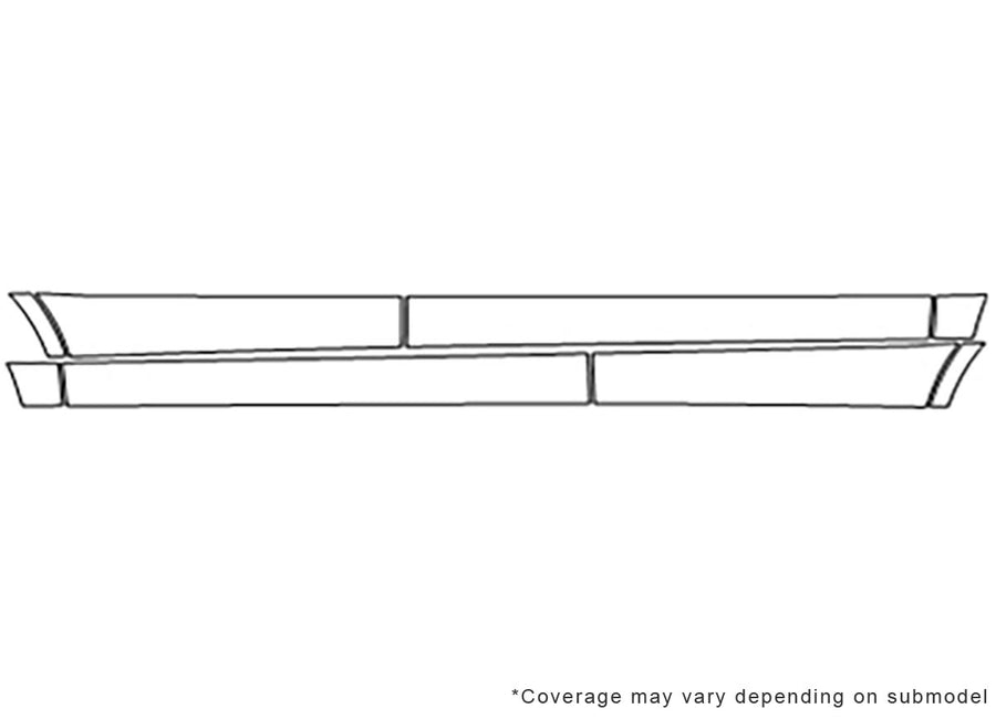 santa fe 3M Clear Bra Door Cup Precut PPF Diagram